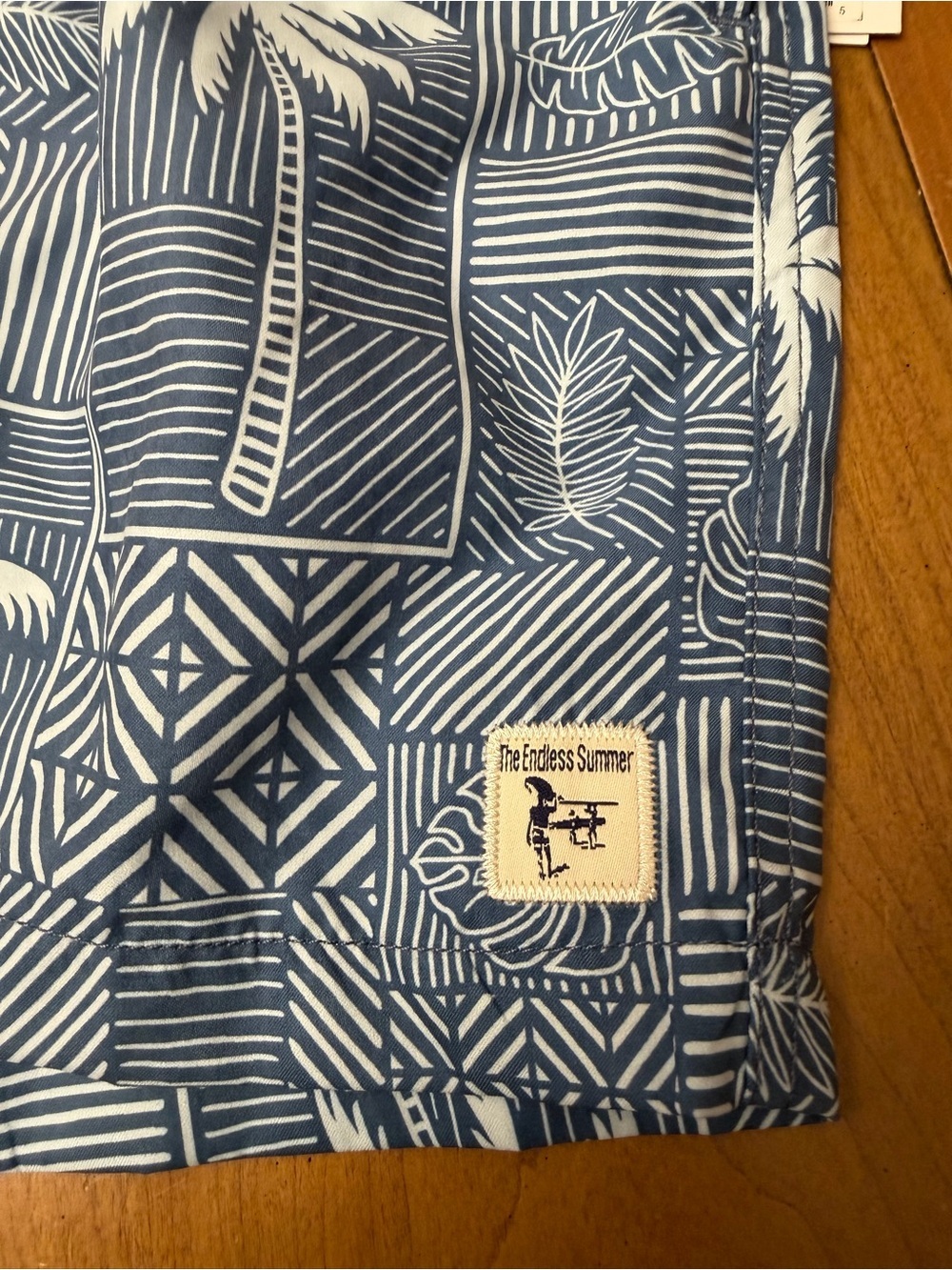 NWT The Endless Summer Palm Print Volley Swim Trunks | Coastal Surf Travel | M - Picture 3 of 12